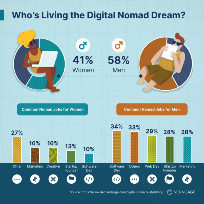 The Digital Nomad: A Breakdown Of The Lifestyle [Infographic] - Venngage